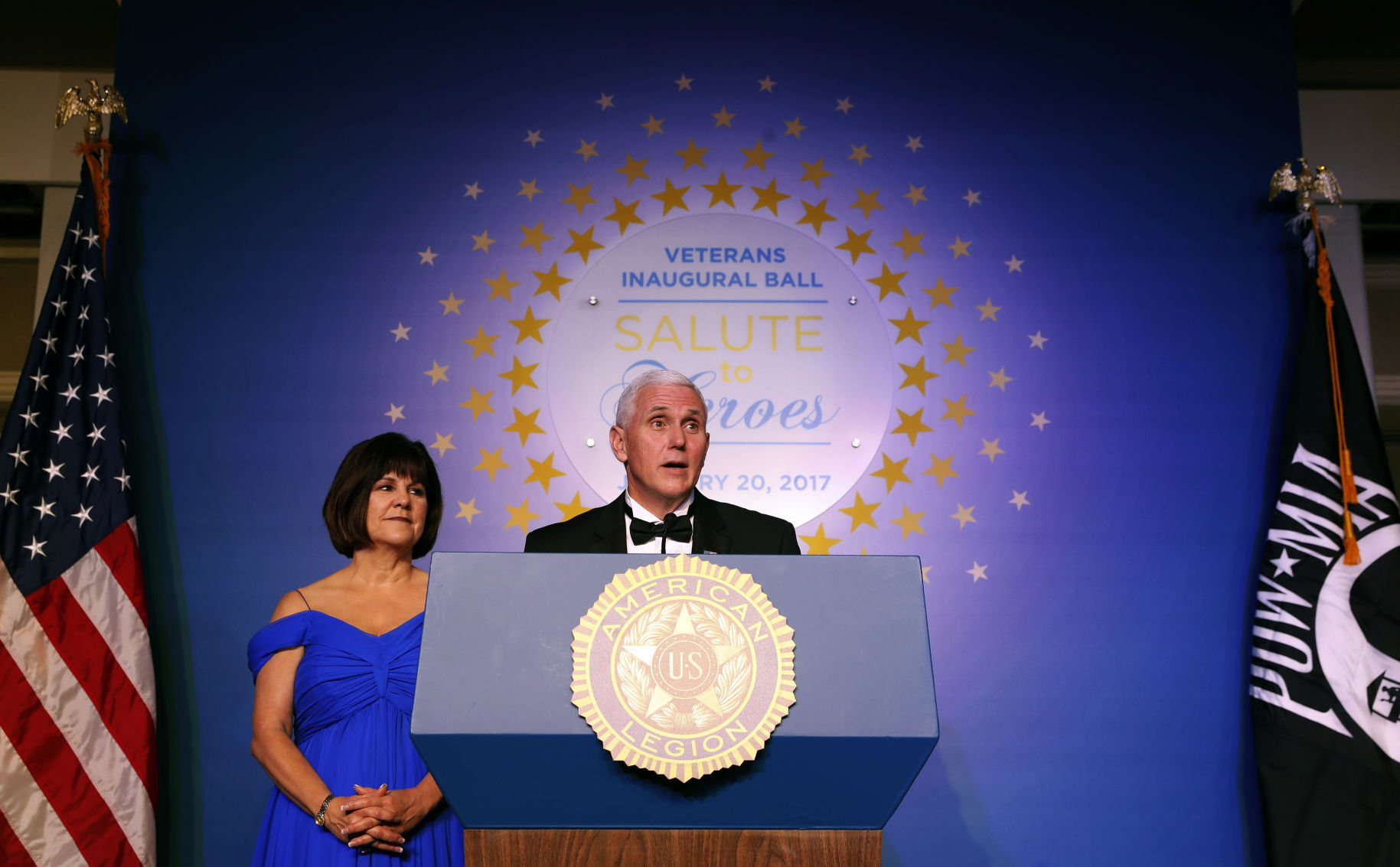 Mike and Karen Pence, 2017